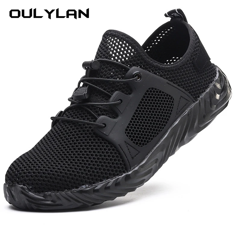 

Work Safety Shoes Men Hiking Protective Sneakers Industrial Puncture-Proof Anti-smash Steel Toe Shoes Summer Breathable Sneaker