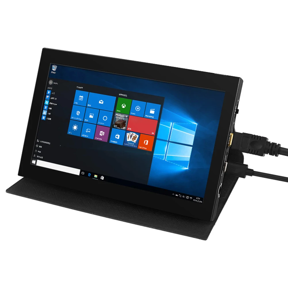 7 Inch IPS PC Display with Cortical Shell Holder HD 1024x600 Capacitive Touch Monitor HDMI-Compatible for Raspberry Pi Windows