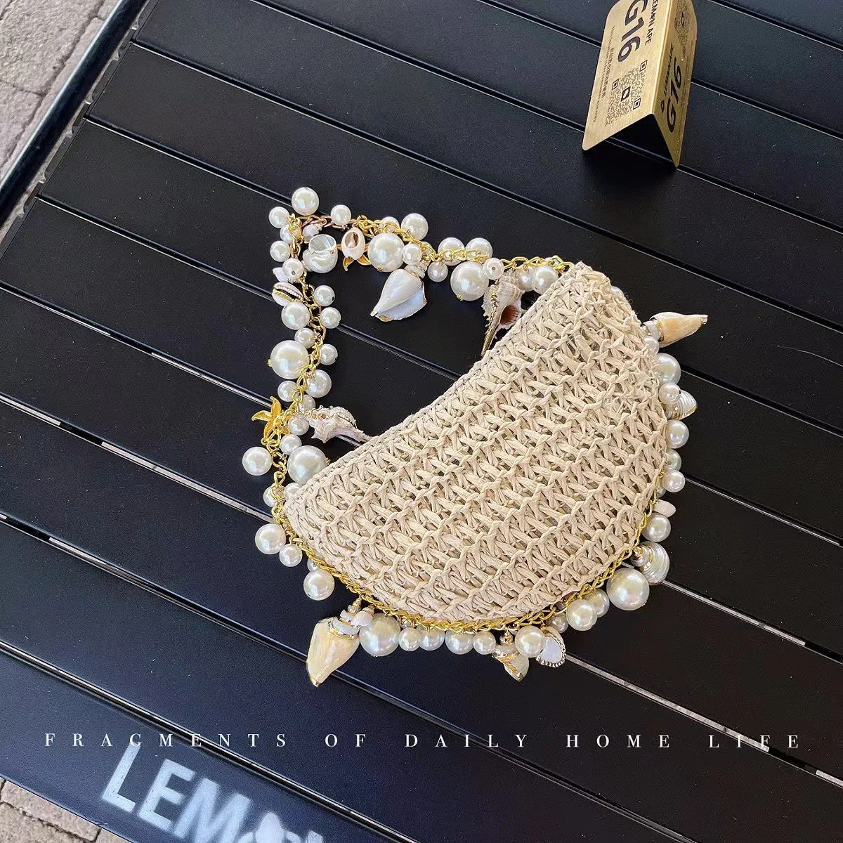 

Женский соломенный клатч с жемчугом, сумки на запястье, большая вместительная простая вечерняя сумка, соломенная сумка на плечо, уличная дорожная сумка