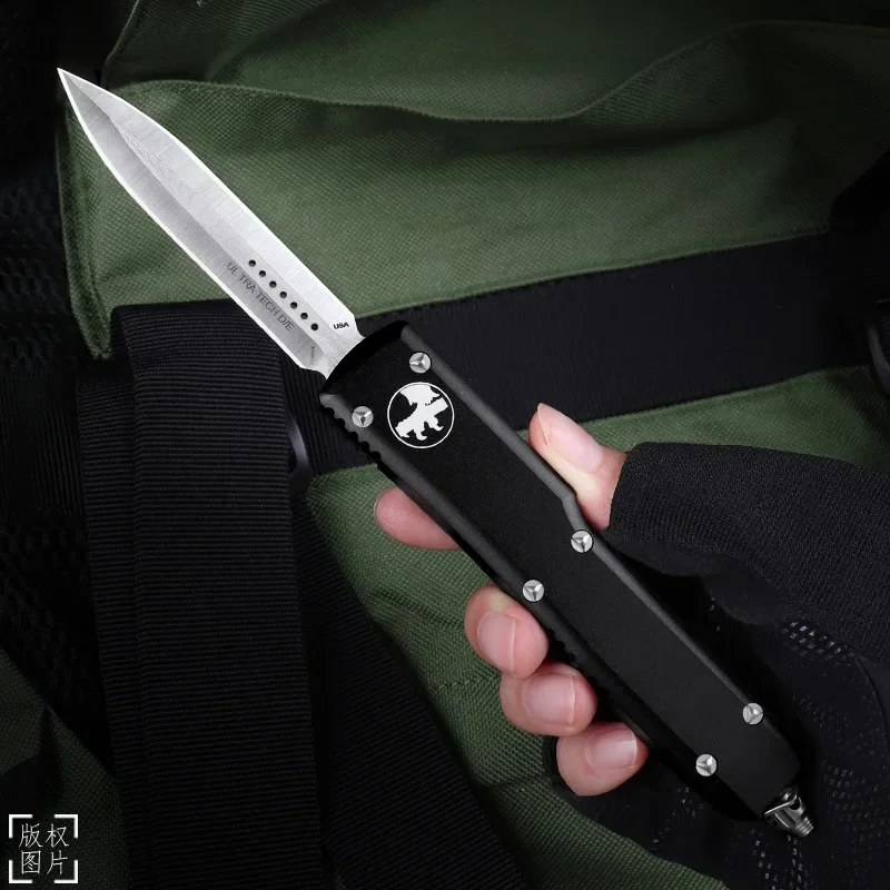 

UT UTX MICRO ULTRA TECH KNIFE Ultratech D2 Steel DE Blade CNC Handle EDC Self Defense Combat Tactical Pocketknife