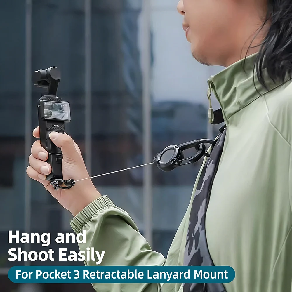 Quick Release Telescopic Backpack Buckle Extendable Lanyard 