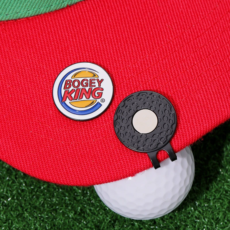 Fashion Hat Pins Bogey King Golf Ball Marker  Trendy Baseball Golf Cap Ball Decorative Metal Brooch Badge Party Jewelry Gifts