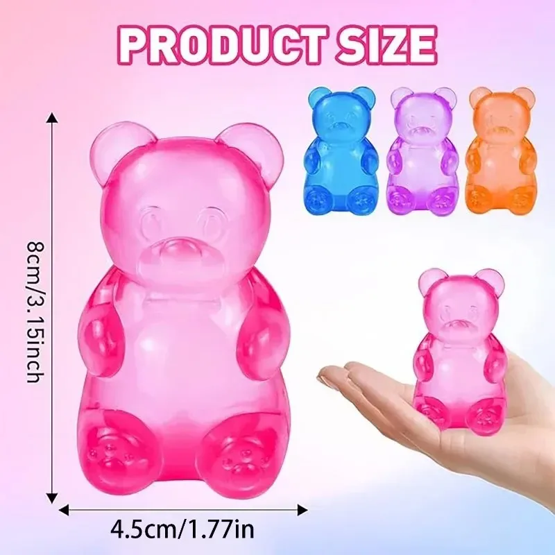 Cute Bear Maltose Squeeze Stress Relief Ball, Slow Rebound Fidget Toy Hand Sensory Anxiety Relax Anti-Stress Toy