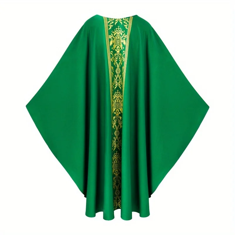 Kostiumy Akcesoria Gotycki Herbata Suburai Kostium Cos Arabski Jednolity Kolor Okrągły Dekolt Cosplay Męski Ksiądz Szata Religijna