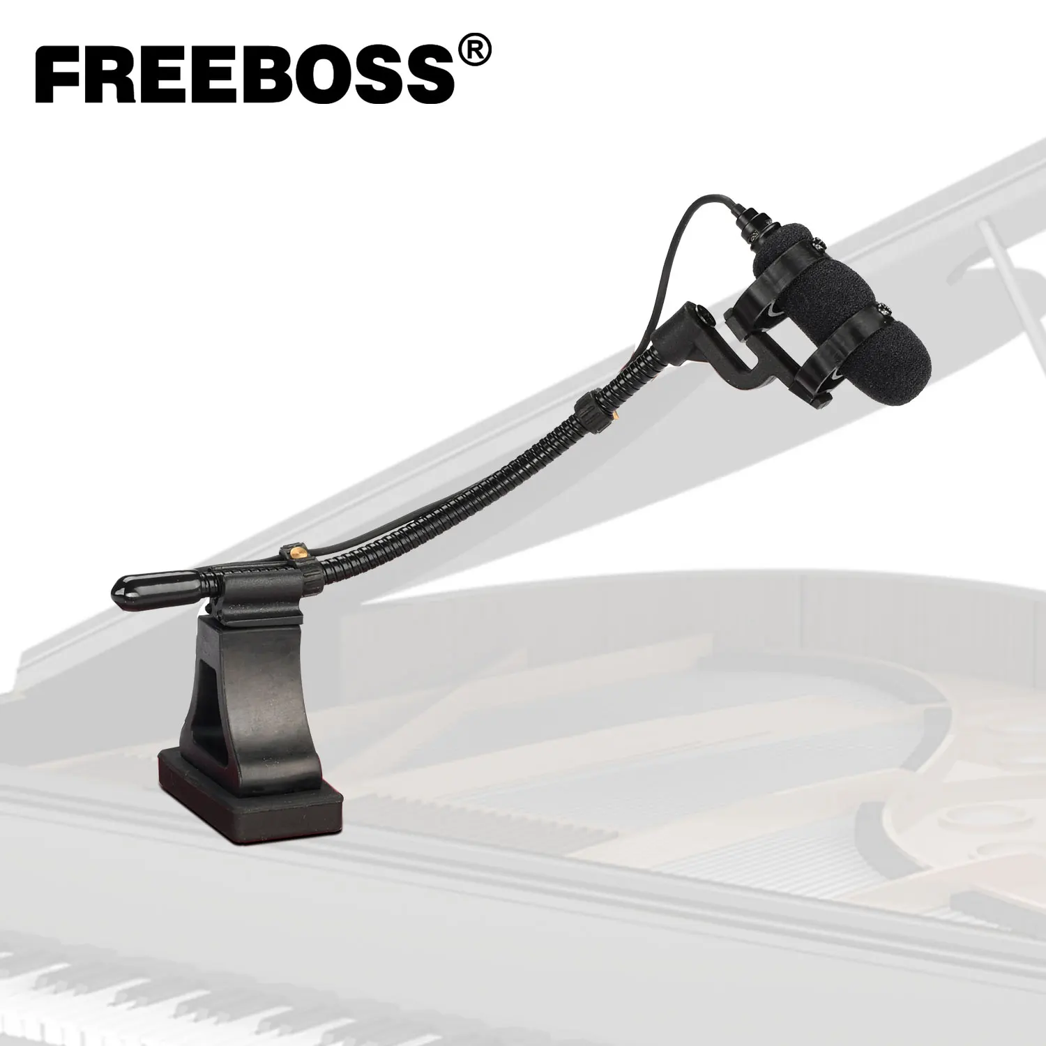 

FREEBOSS Instrument Microphone Professional Musical Gooseneck Wired Mic with Clip for Violin Fiddle Saxophone Piano IM-22