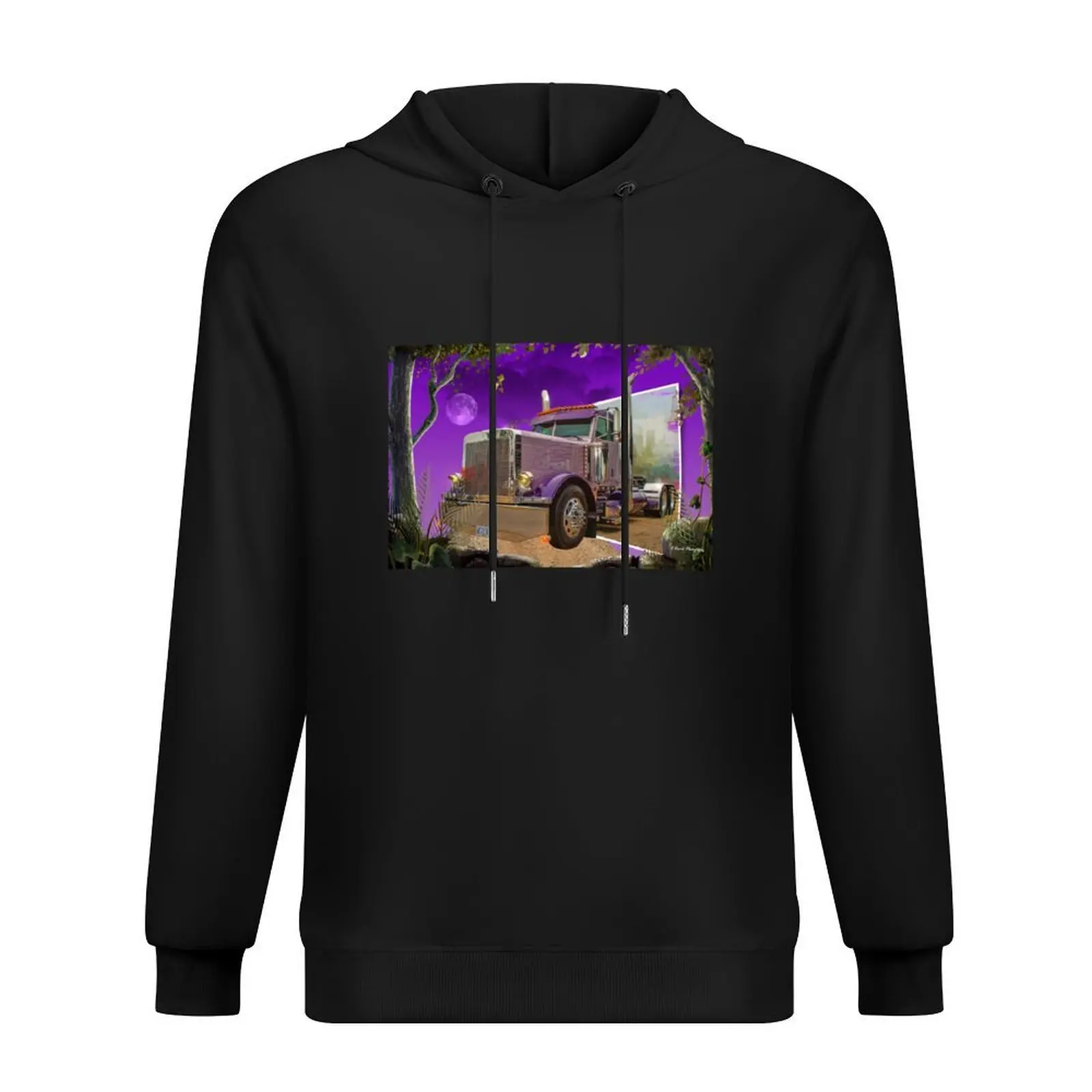 

Purple Peterbilt in the Jungle Hoodie blouse mens clothing fashion men graphic t shirts men hoodie