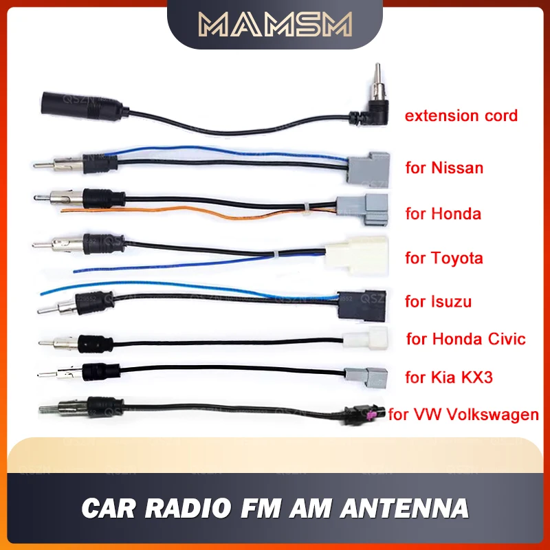 Car Radio FM AM Antenna Converter Adapter Extended Line Plug DVD Android Multimedia Navigation For Honda Toyota Kia Nissan VW