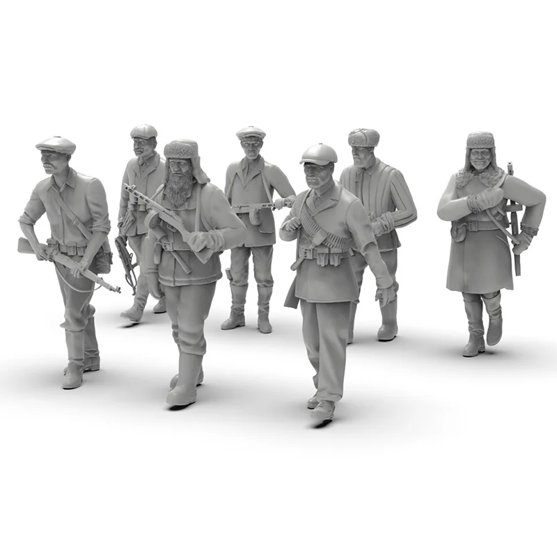 Micro figurine Miniature en résine de soldat russe de la seconde guerre mondiale, modèle blanc imprimé en 3D, jouet non assemblé, Kit non peint, cadeaux pour garçons, 1/72 1/64 1/35