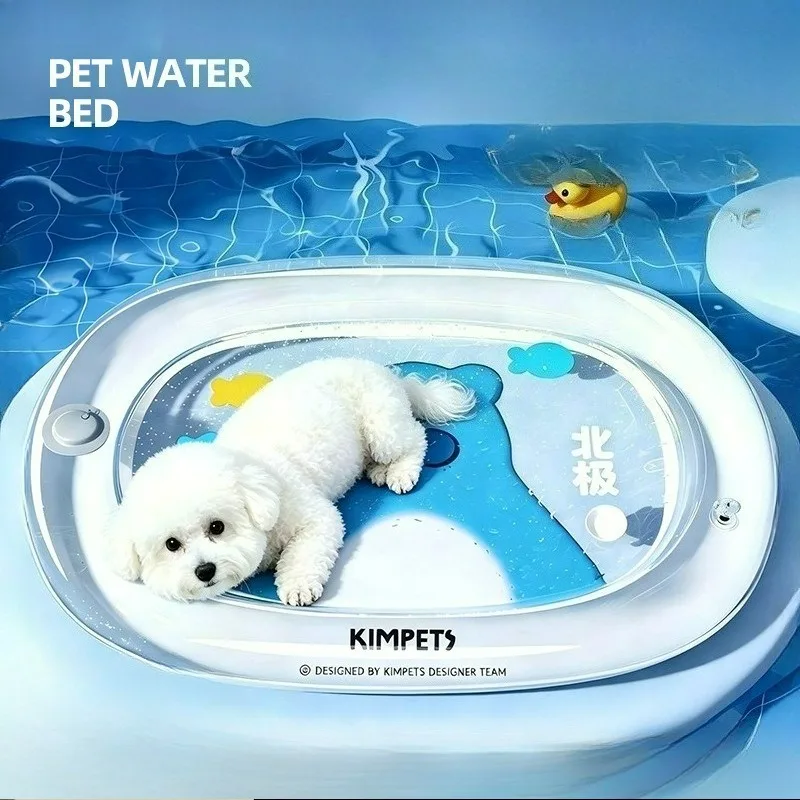 Pet Water Bed Kennel Summer Cool Inflatable Water Injection Pat Water Cushion Thickened Pvc Pet Ice Pad Kennel