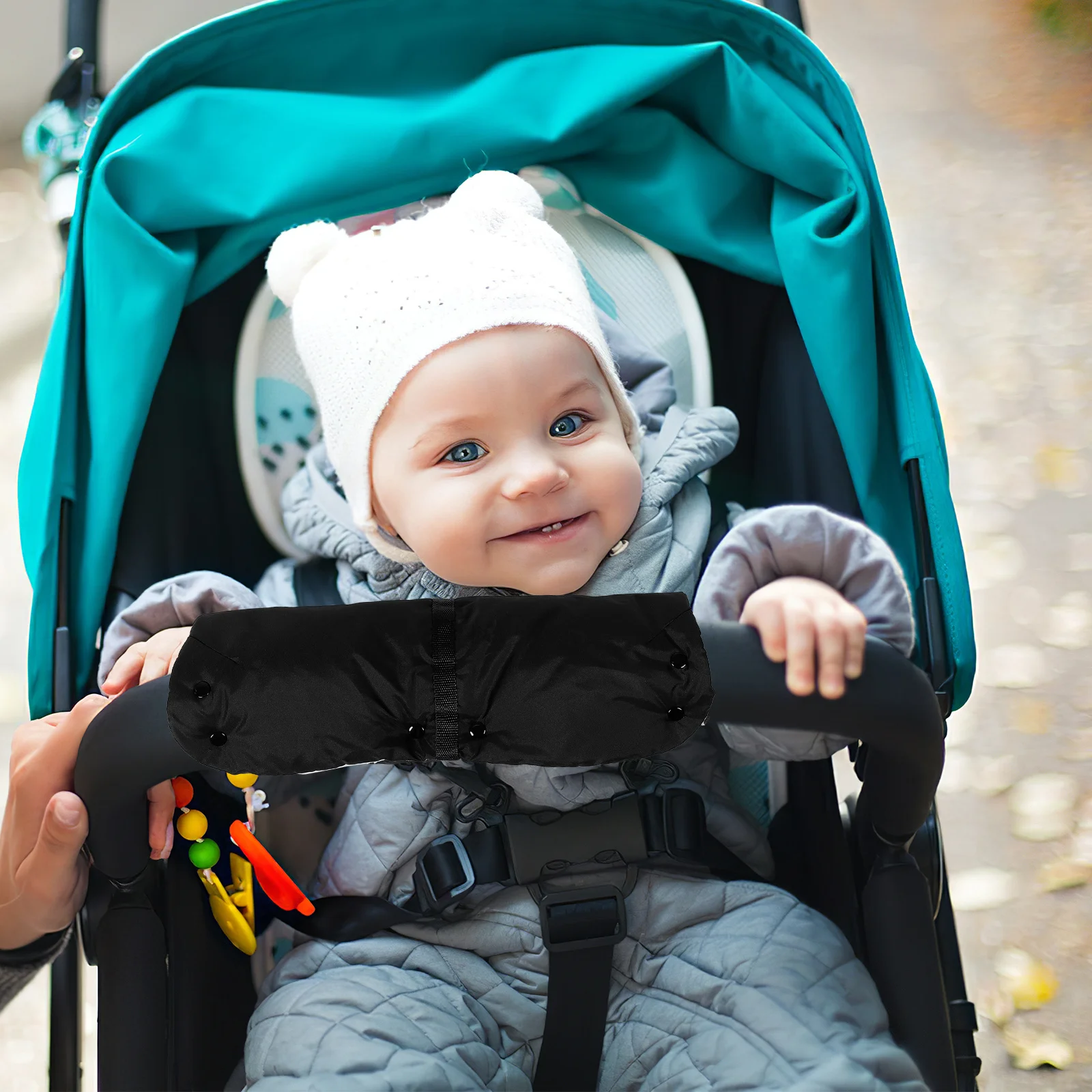 يندبروف عربة قفازات لفصل الشتاء سميكة عربة أطفال القفاز الدافئة يدفع باليدين اليد إفشل معزول عربة القفازات