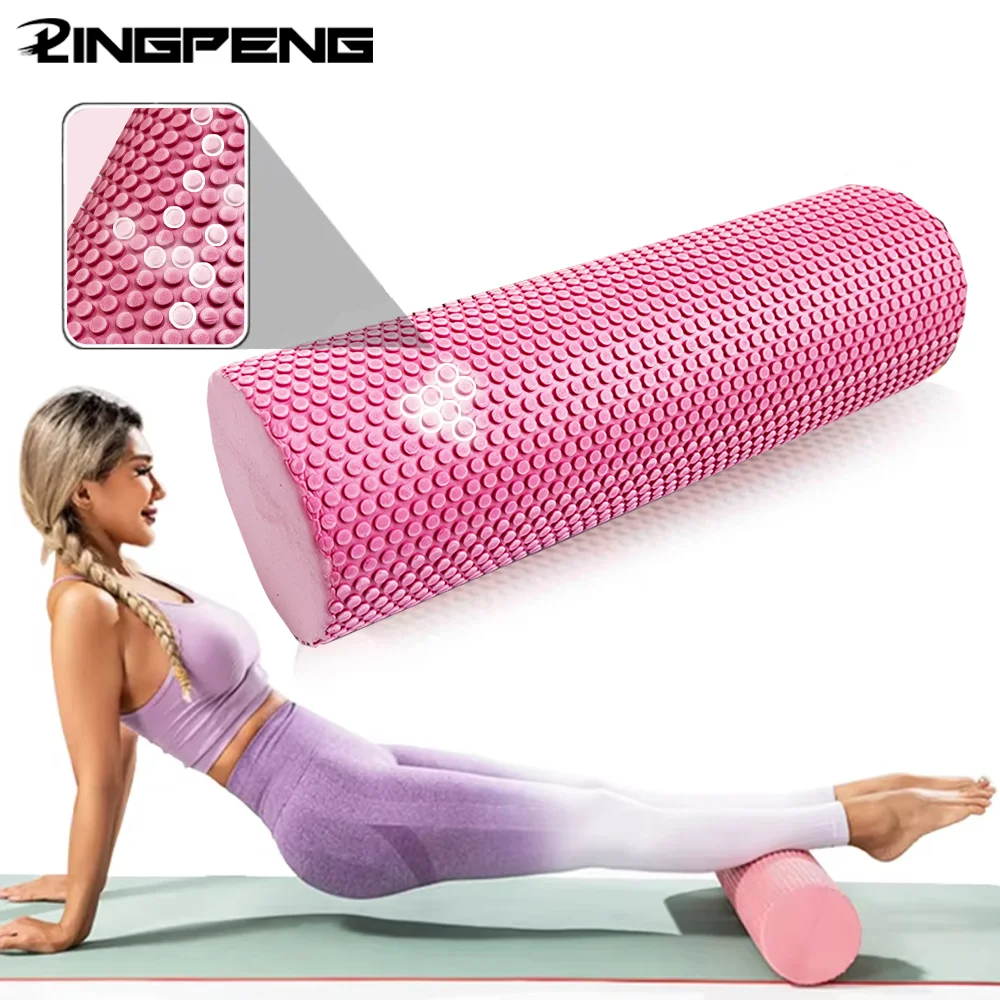 

Yoga Roller Round EVA Foam Cylinder Hexagonal Roller for Pilates Exercise Enhanced Home Workouts Diameter 10cm Length 30cm
