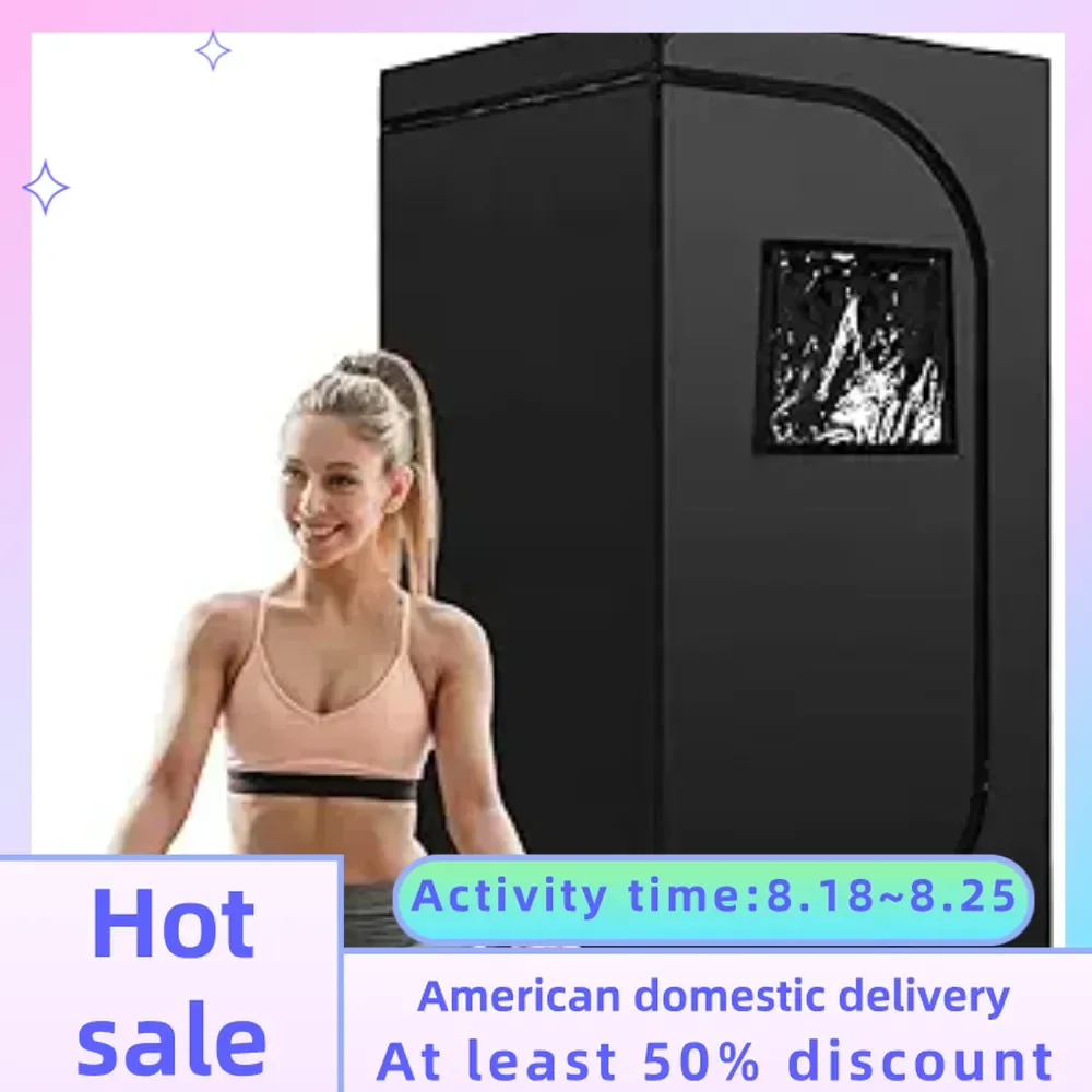 

Portable Sauna Tent for Relaxation Detox Therapy (Steamer Not Included- Black, 55.1"X31.5"X31.5") Freight free