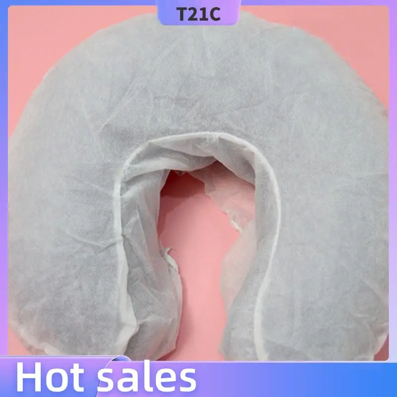 

T21C 400Pc U Shaped Disposable Non-Woven Headrest Pillow Paper Spa Salon Bed Cover Massage Face Cradle Head Rest Covers