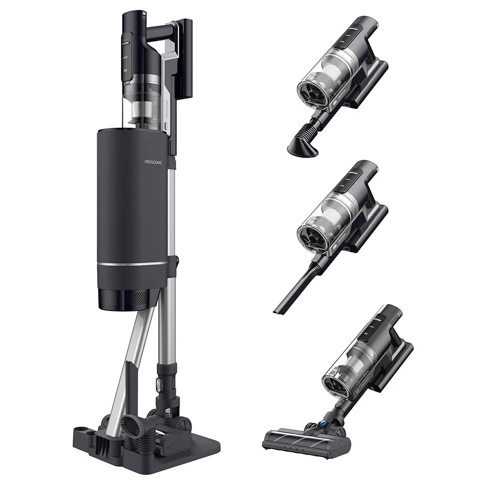 Proscenic DustZero S3 Cordless Vacuum Cleaner, 30000Pa Suction, Auto Empty Station, Up to 60Mins Runtime, Touchscreen