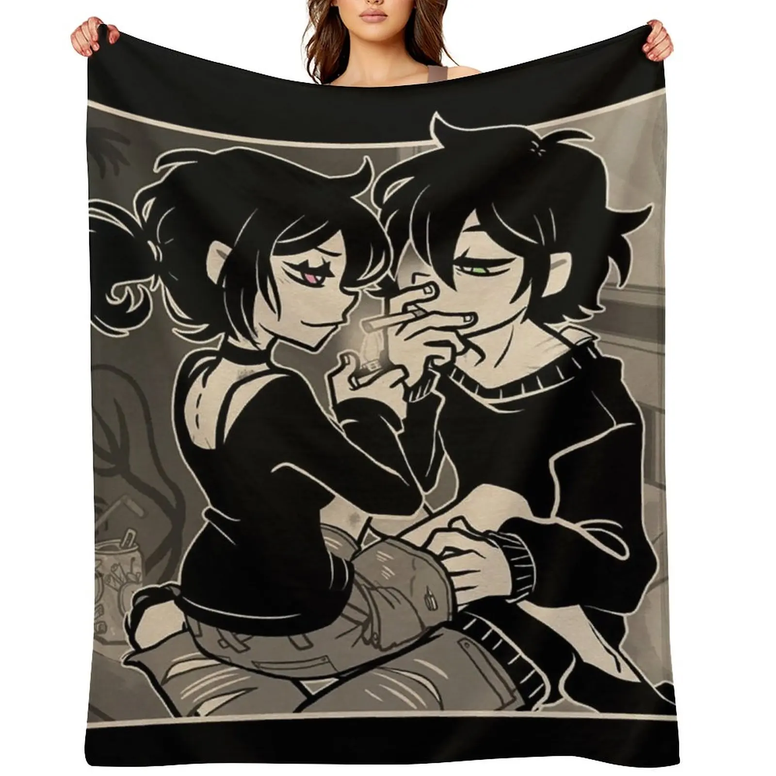 

The Coffin of Andy and Leyley Throw Blanket Cute Plaid Decoratives Flannel Luxury Thicken Blankets