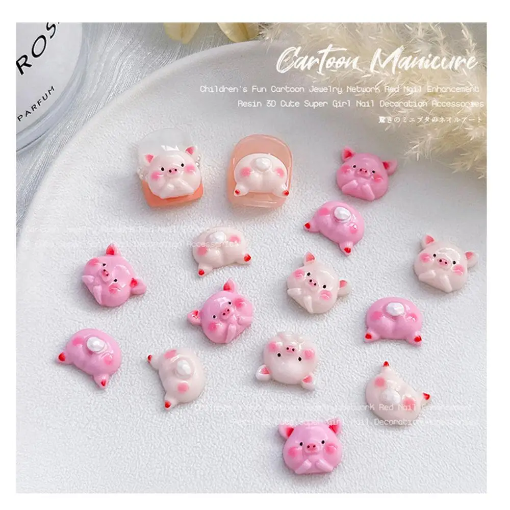 3d Accessories Resin Innovative Pig Manicure Supplies Nail Art Customer Favorites Piggy Jewelry Unique Fashionable Decoration