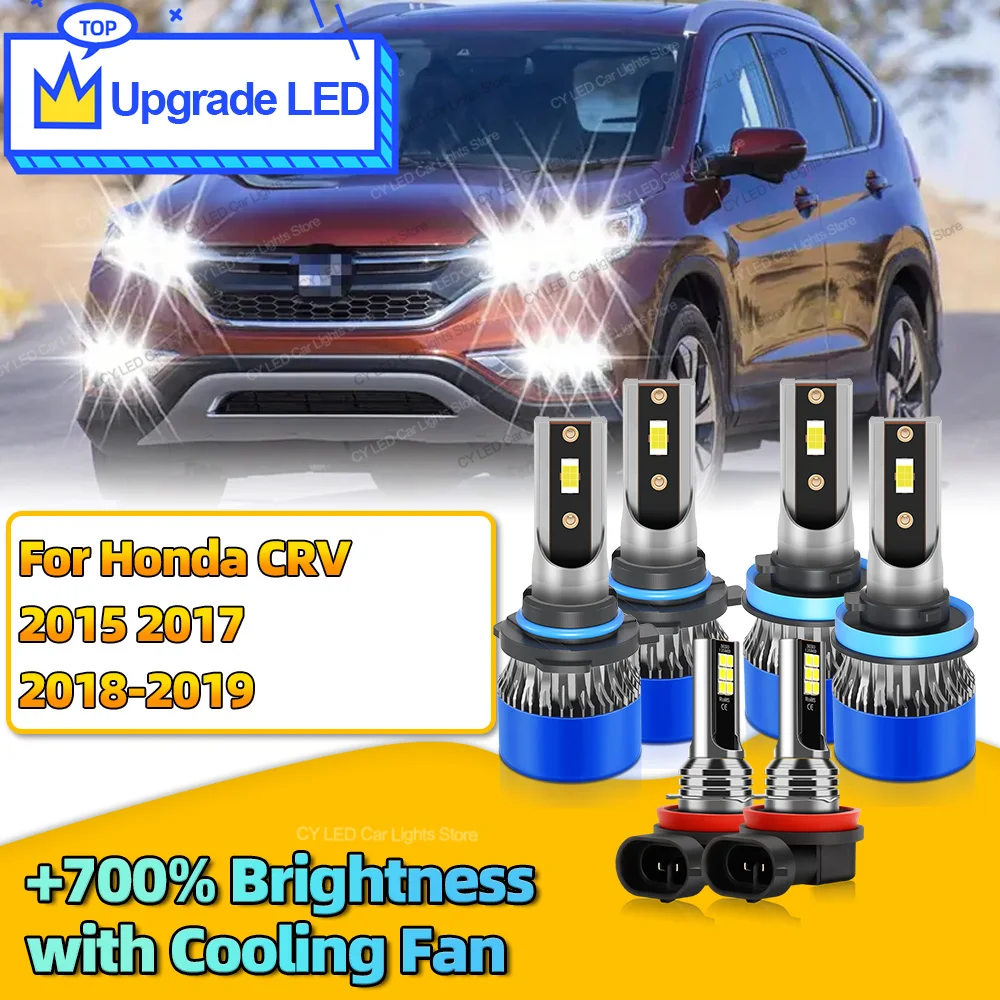 

6Pcs 30000LM LED Headlights Canbus Car Lamp HB3 H11 Auto Fog Lights Bulb For Honda CRV 2015 2017 2018 2019