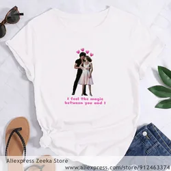 Dirty Dancing  Women Funny Print Ladies T-shirt Girl Y2K Harajuku Basis O-collar White Shirt Short