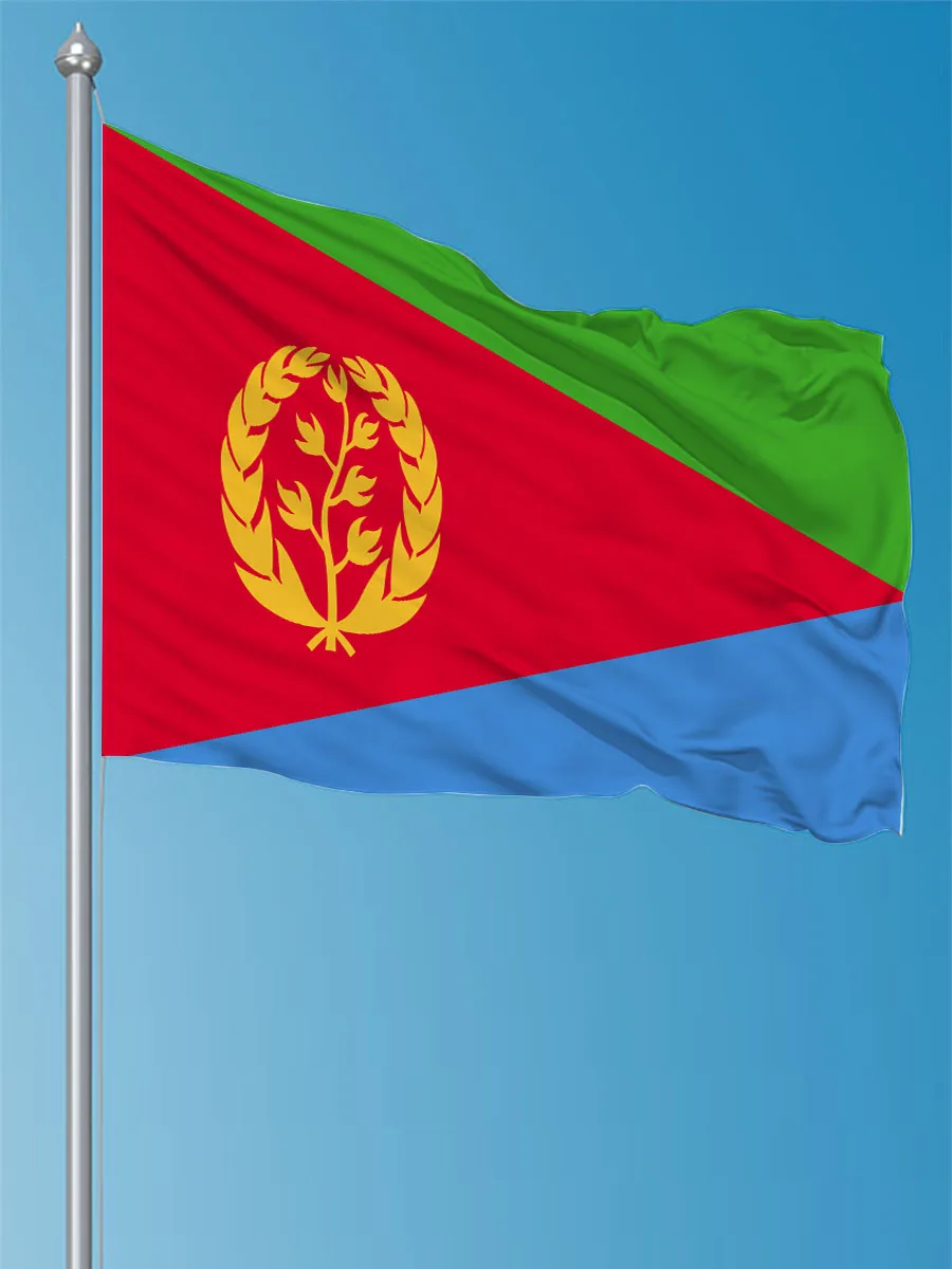 3X5Fts 90X150cm Eritrea Flag  high quality Polyester Hanging Eritrean National Flags banner for Decoration