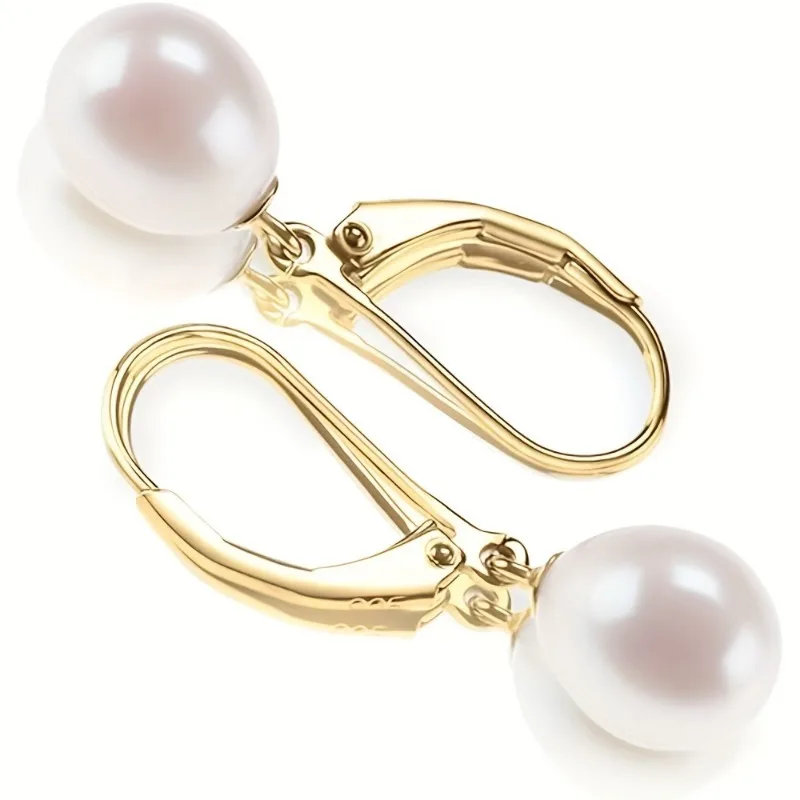 7mm Women's Faux Pearl Earrings Faux Pearl Hoop Earrings Pearl Stud Earrings Faux Pearl Drop Earrings Earrings Gift