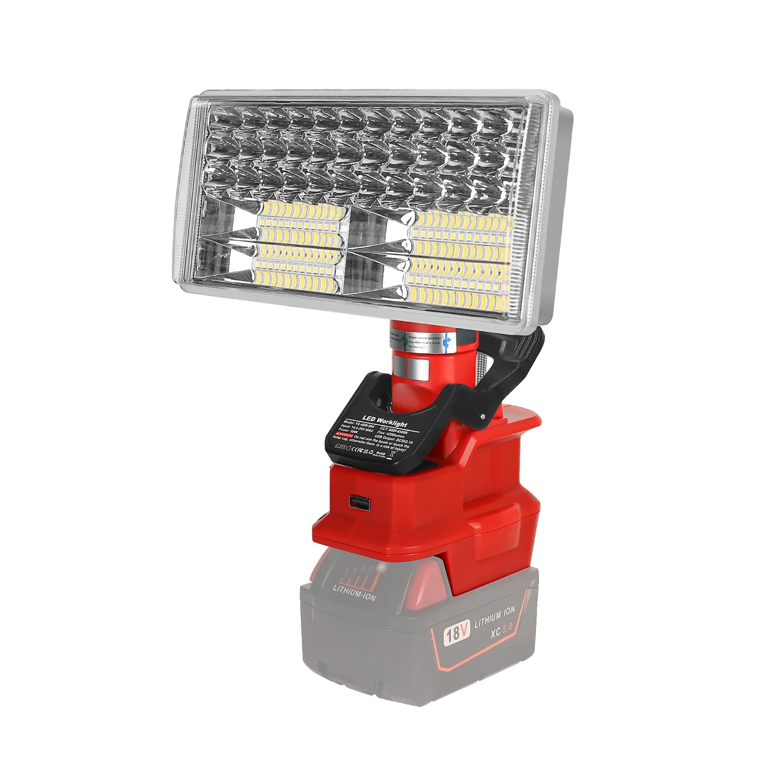 

9 inches 40W 4200LM for Milwaukee M18 Led Work Light Compatible with 18V Li-ion Battery Emergency Lights