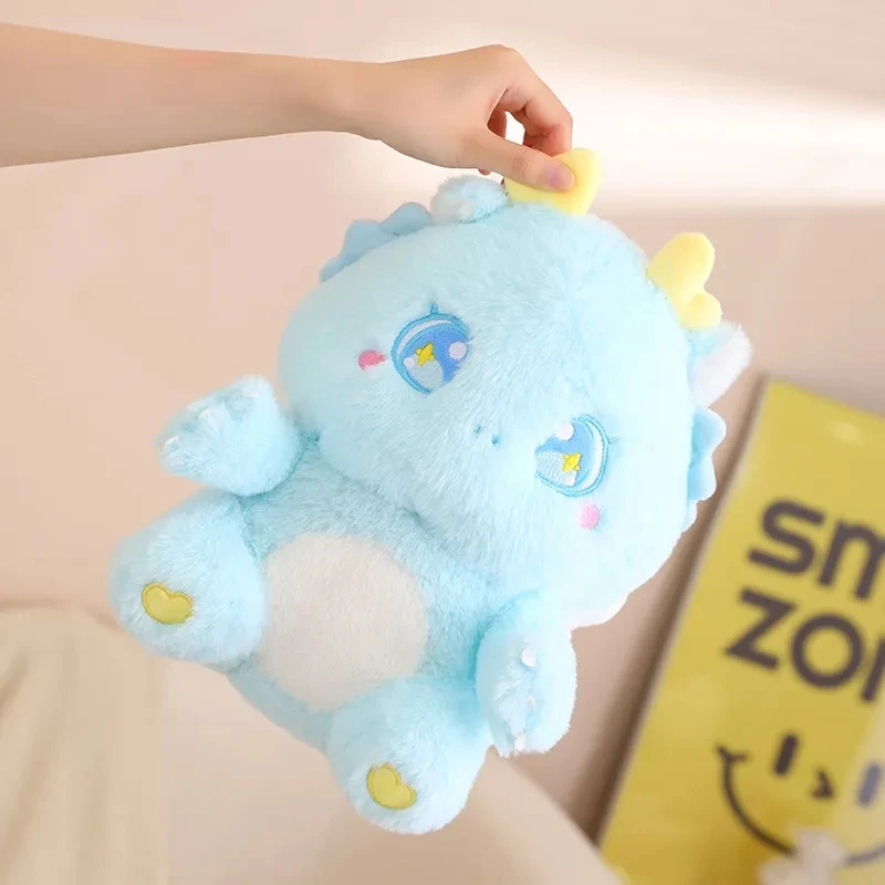 30cm Cuddly Soft Stuffed Animals Lovely Fat Dinosaur Angel With Flying Wings Dolls Plush Baby Dragon Toys Baby Kids Appease Gift