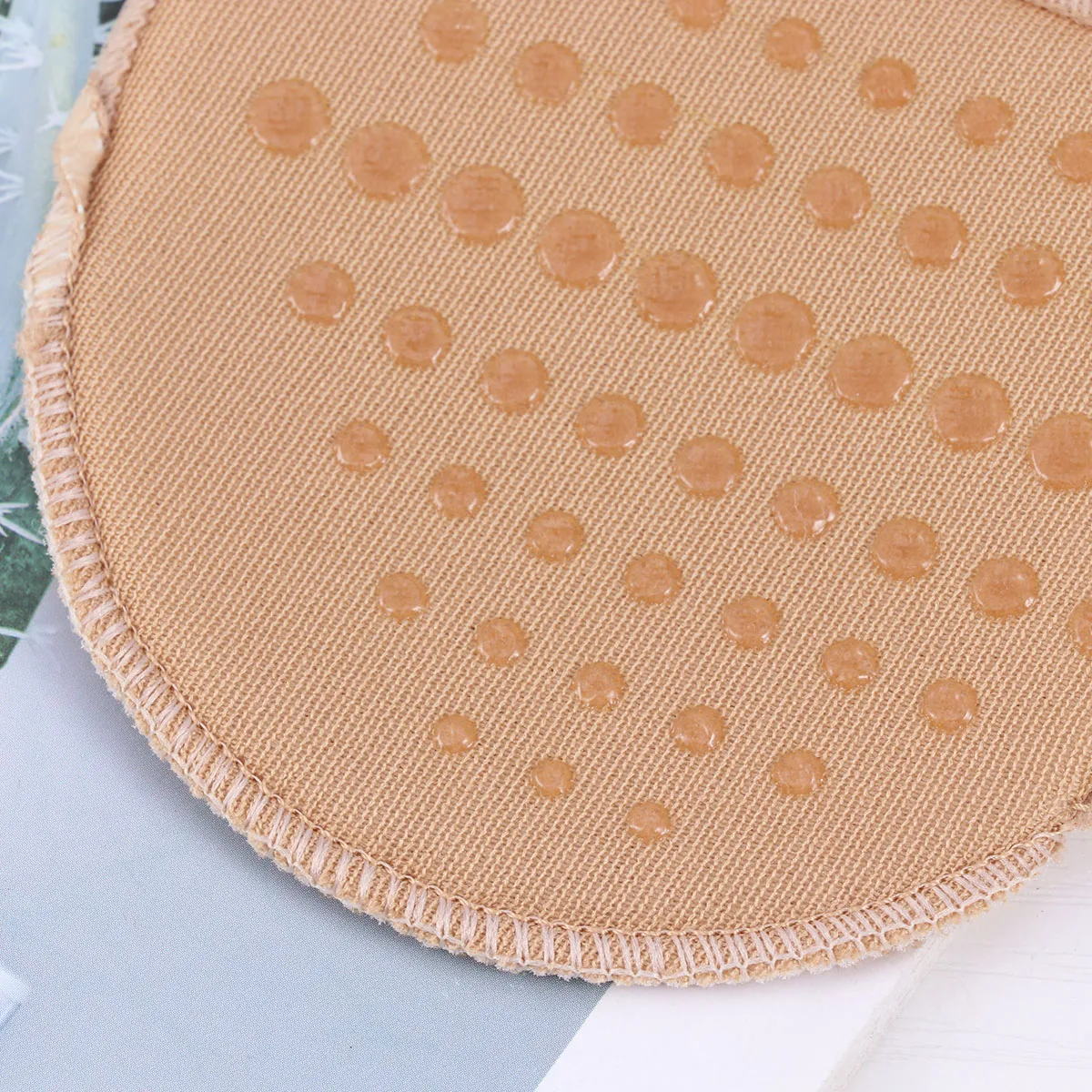 

3 Pairs of Open-toed Forefoot Cushions Invisible Sponge Foot Pad High-heeled Shoes Protectors (Khaki)