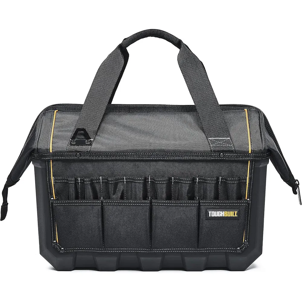 TOUGHBUILT TB-CT-62-20 Hard Bottom Massive Mouth Tool Bag Durable Tool Organizer for Electrician Carpenter