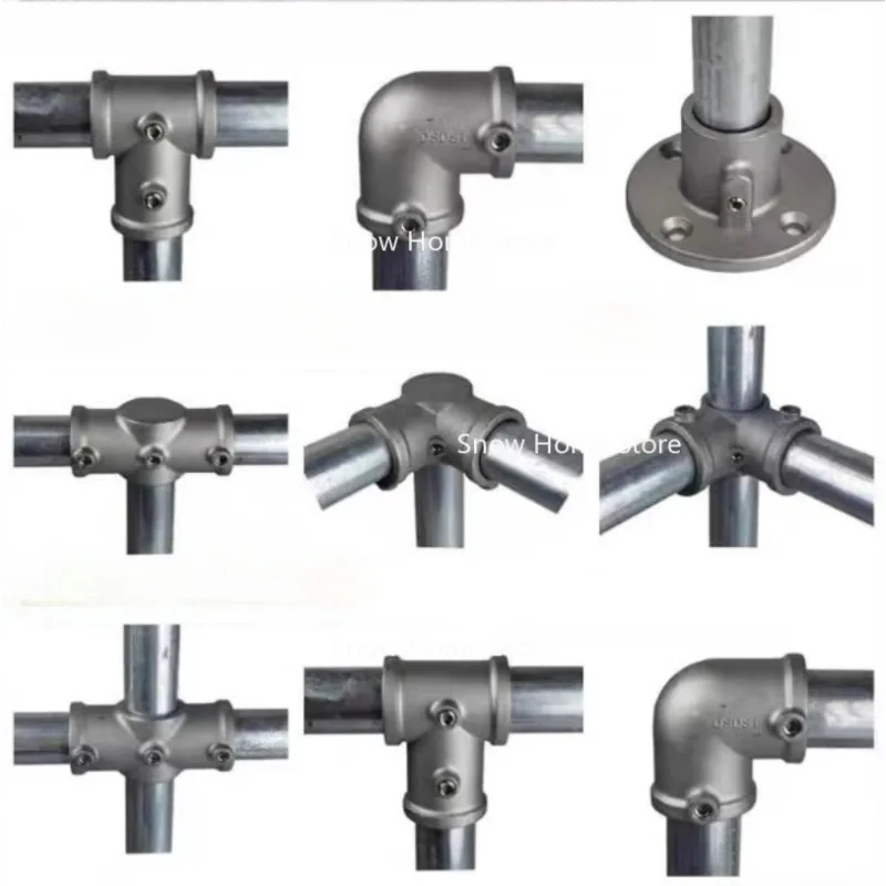 1PC OD 25mm Pipe fitting Pipe joint Connector Elbow Tee Base Flat Fitting Connection Fastener Steel Tube Shelf Parts