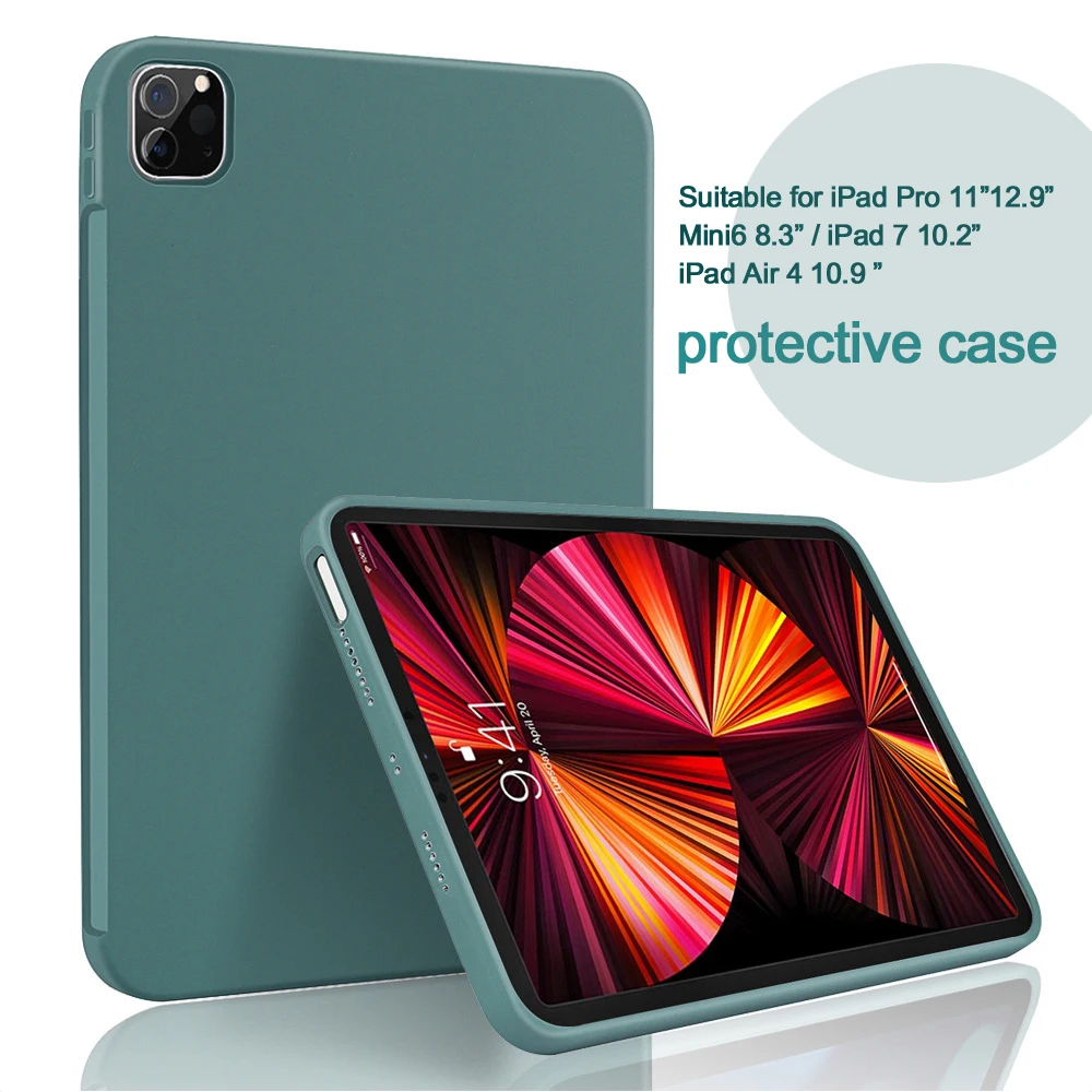 Funda de silicona líquida 2021 Original para iPad Pro, 2021 pulgadas, 12,9, iPad Mini6, iPad Air4, 2021