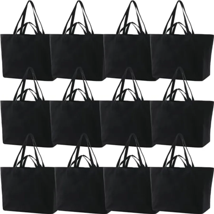 

Large Sturdy Canvas Tote Bag -27" X 16" X 8" Extra Big Largest Grocery Shopping Beach Reusable Totes Bags