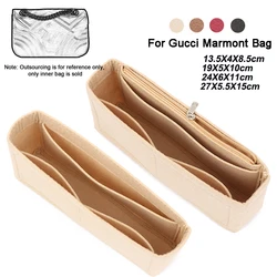 Bolsa organizadora durável, bolso de armazenamento, forro interno de feltro, acessórios para bolsa gucci marmont, acessório de modificação de atualização diy