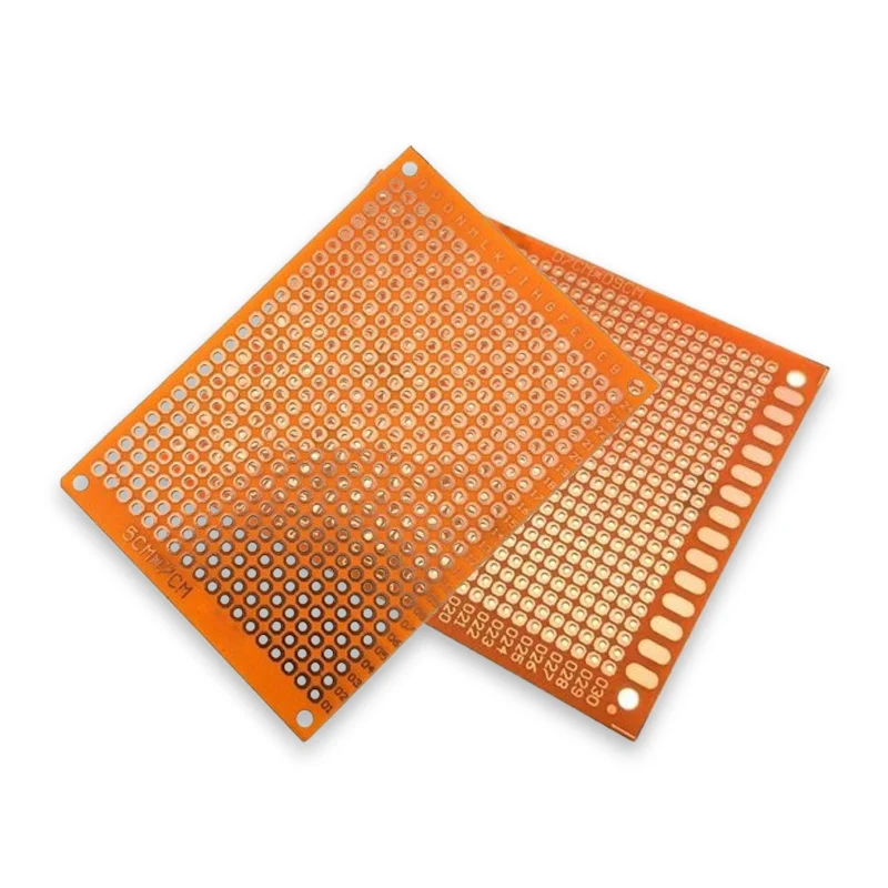 10PCS 5x7 7x9CM PCB Breadboard Protoboard Single-Sided Universal Printed Circuit Boards 1.6MM Thick DIY Set Yellow DIY Soldering image 4