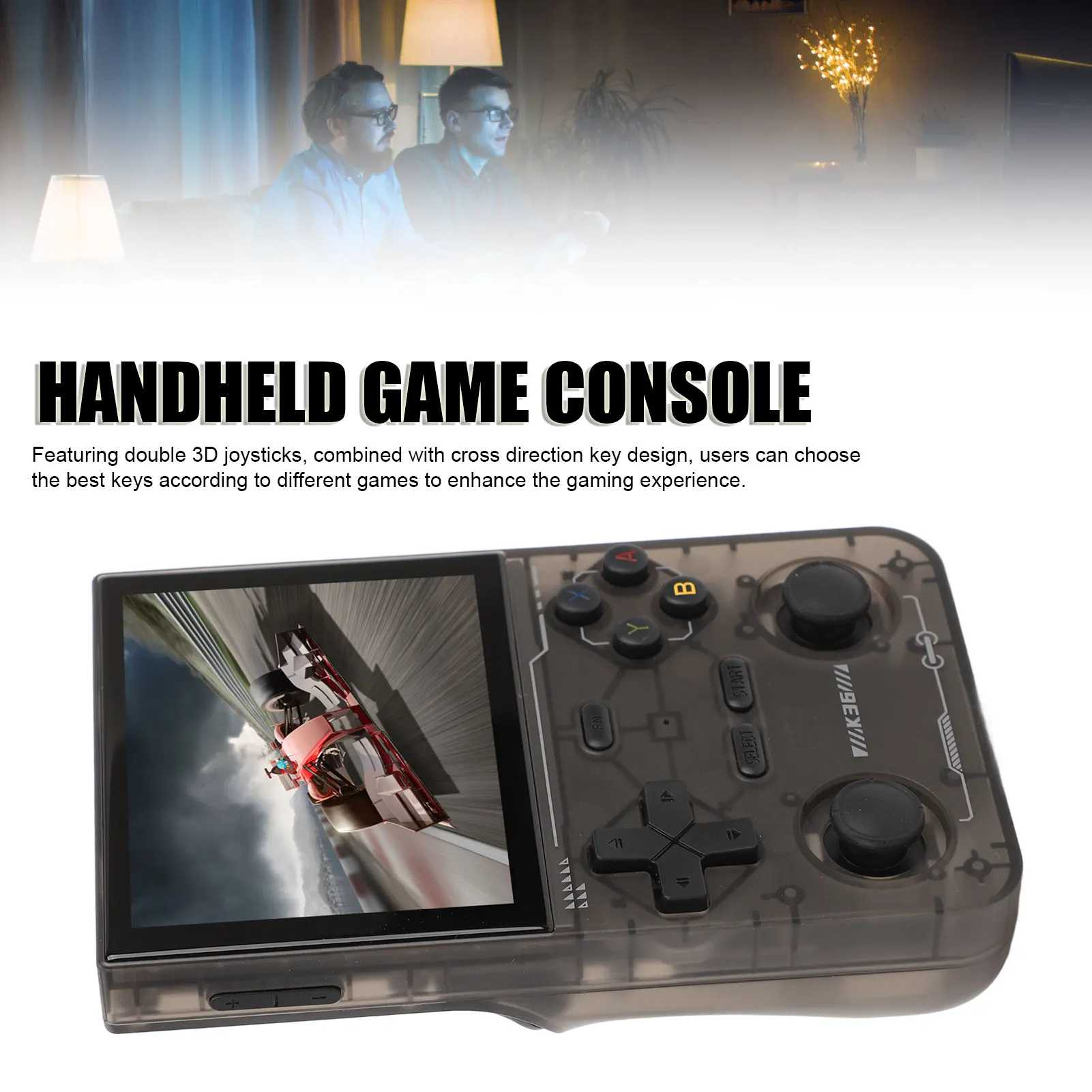 

Retro Handheld Game Console 64G Memory Card Professional Chip Handheld Game Player 3500mAh 3.5inch Screen TYPE C for Leisure