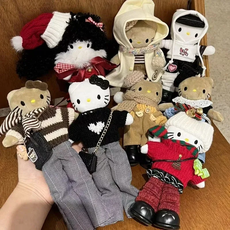 

Свитер Sanrio Hello Kitty, джинсовый шарф, длинноногий брелок Kitty, модные аксессуары, плюшевая сумка, подвески, рождественские подарки