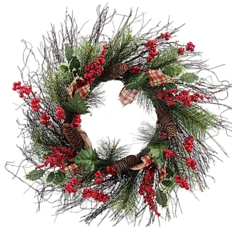 

High quality artificial large Christmas wreath front door pendant Christmas wreath with #1