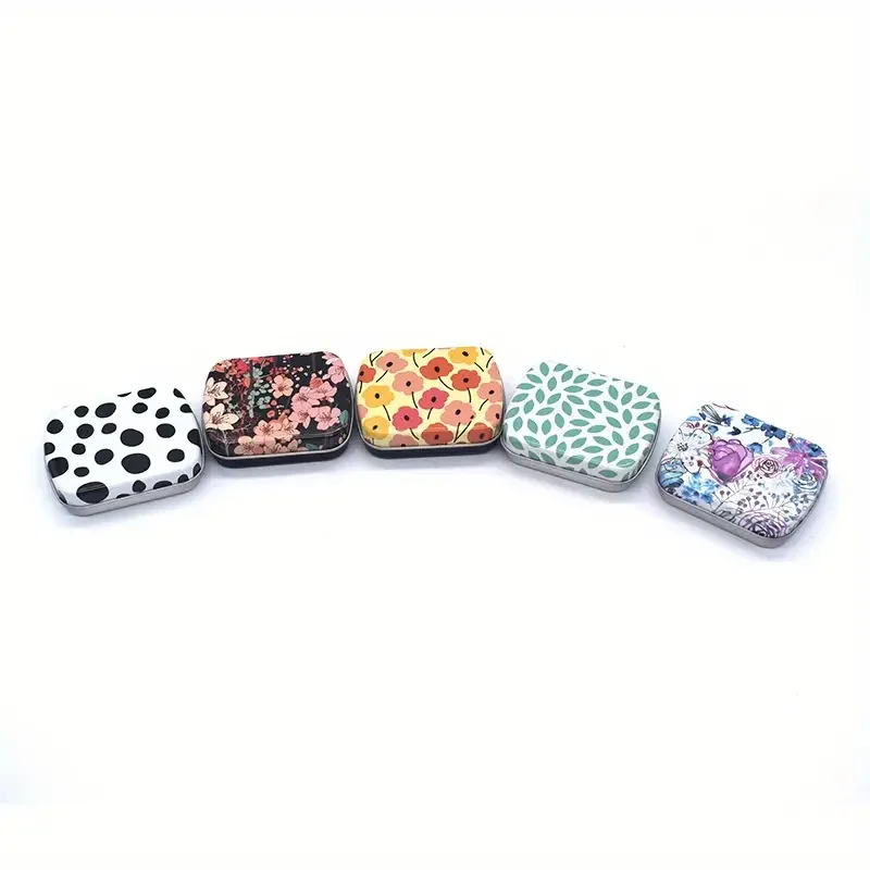 20pcs Empty Tinplate Storage Case, Vintage Hinge Mini Box, Portable Packaging Tin Box, Home Organization And Storage Supplies.