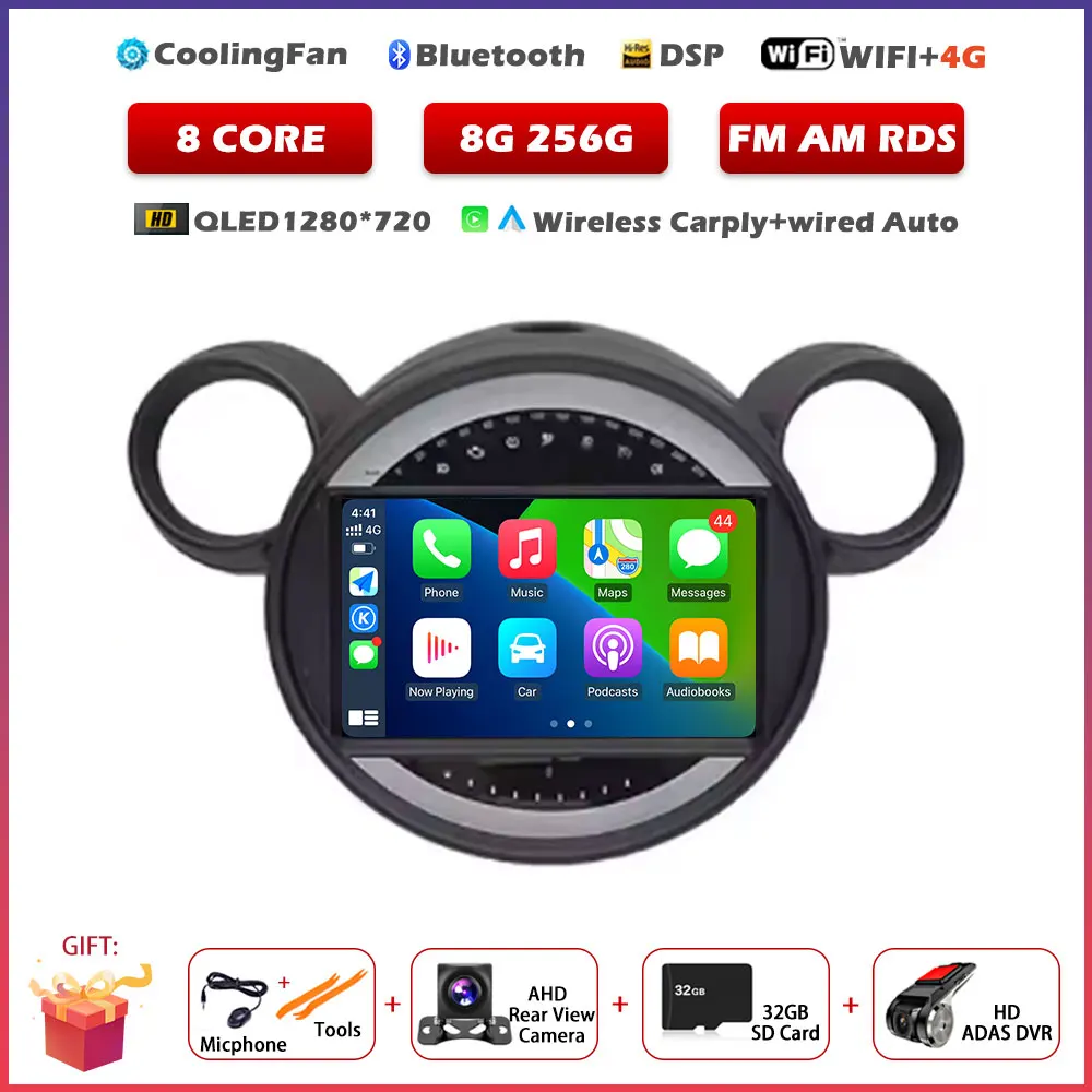 Voor BMW Mini Cooper Countryman R56 R60 2011-2013 Android 16 Auto Carplay Auto GPS Navigatie Stereo Multimedia Speler Scherm gereedschap