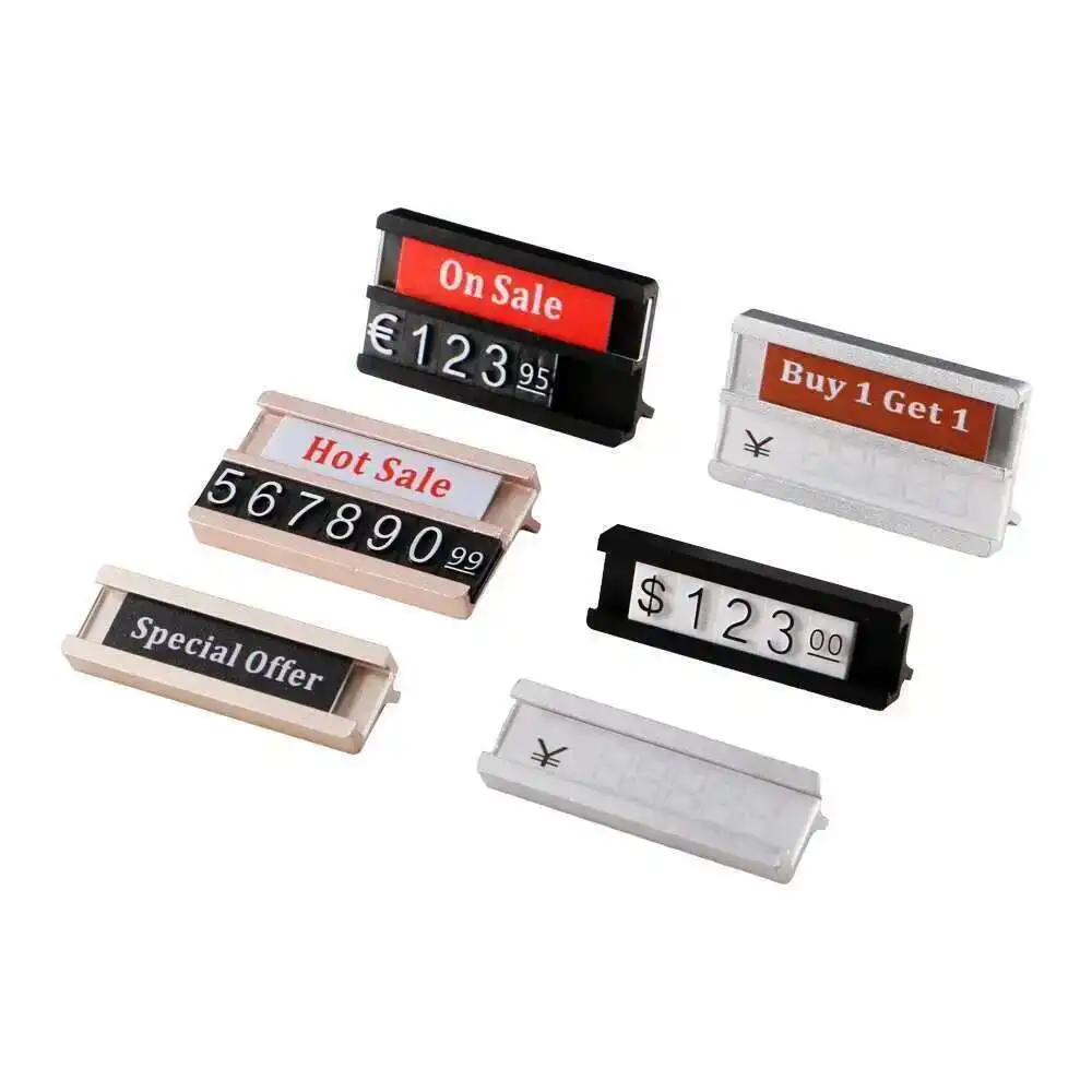 Présentoir de table, porte-carte de prix, étiquette de cube de prix pour le prix de détail, la publicité, l'affichage de promotion