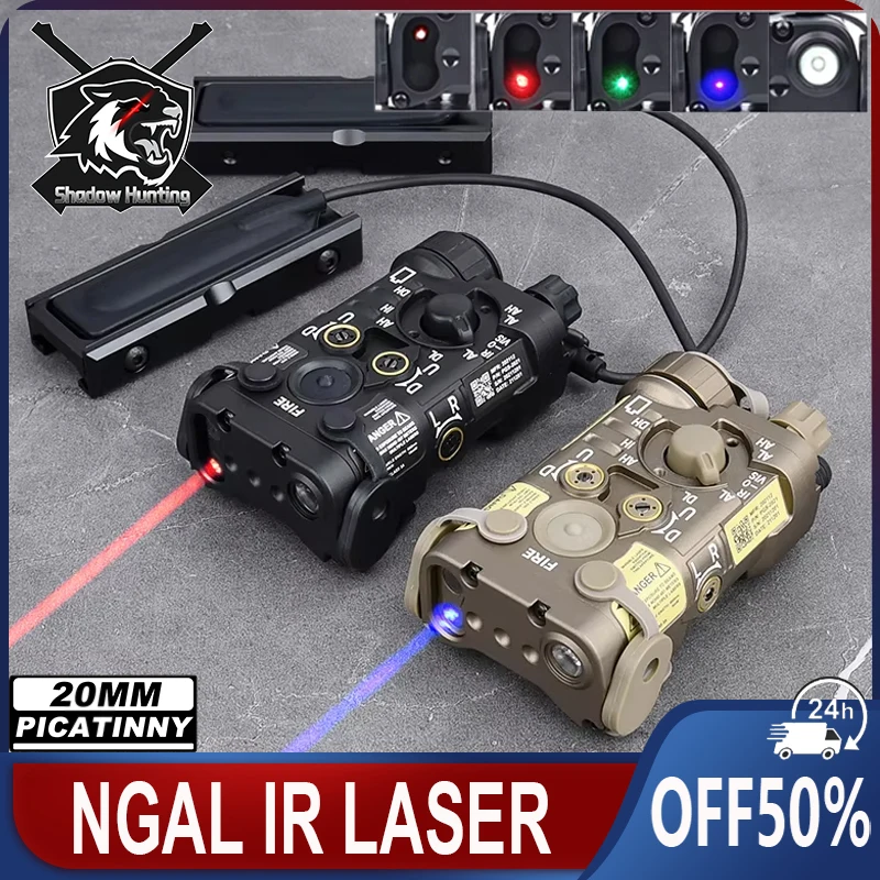 

WADSN Metal NGAL Tactical Laser Red Green Blue Dot IR Laser White Light Indicator Outdoor Hunting Flashlight Switch Fixed Mount