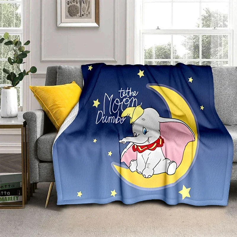 Disney Dumbo Cartoon Anime kawaii Blanket for Super Soft Cute Blanket for Travel Bedding Couch Sofa Bed Blanket Birthday Gift