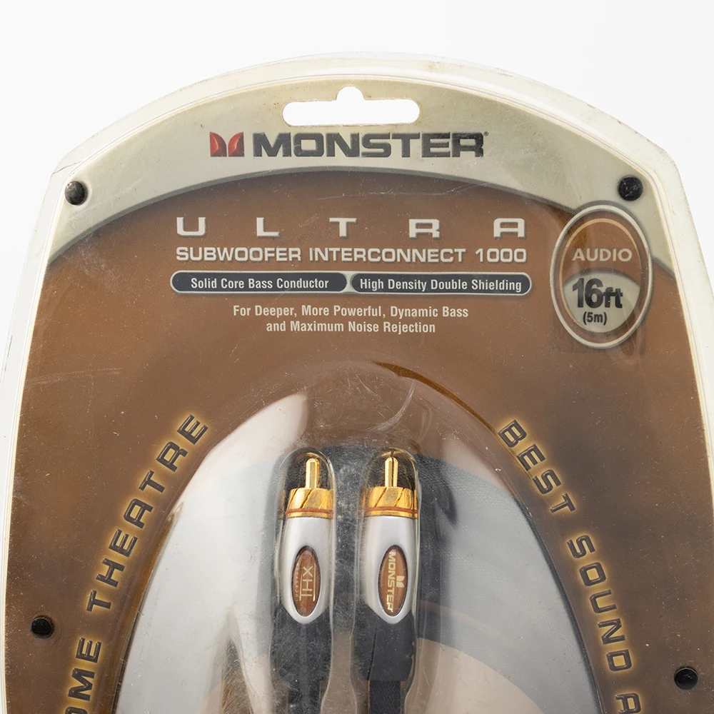 Monster Cable Ultra THX 1000 Subwoofer Interconnect Cable (16 Feet) RCA cbale SUB1000 12761-00