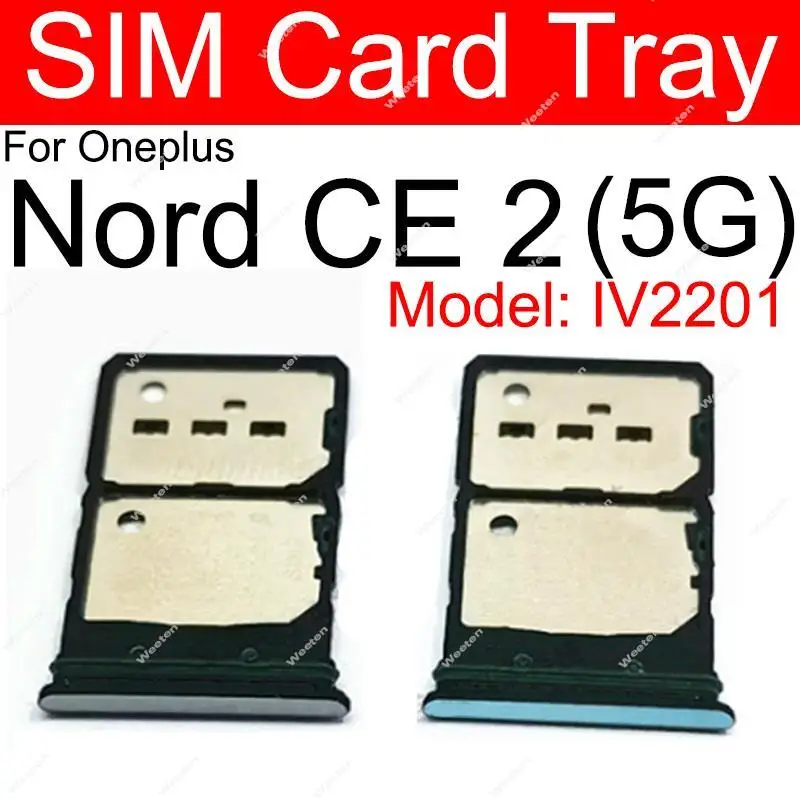 Sim Card Tray Holder For Oneplus Nord N300 N200 N100 Nord N10 Nord 2 CE CE2 5G Sim Slot Socket  Card Reader Flex Cable