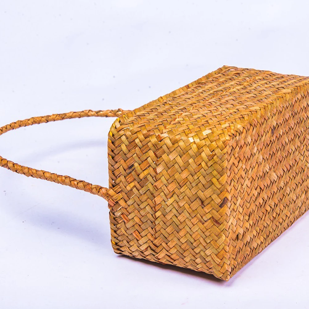 

Straw Flower Basket Large Wicker Plant Pot Handmade Decorative Garden Planter Storage Basket Woven Container