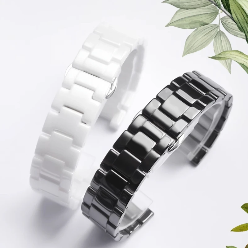 High quality White black ceramic watchband For Omega GC G-ucci notch watch strap Men Women bracelet 20*11mm 18*10mm 16*8m