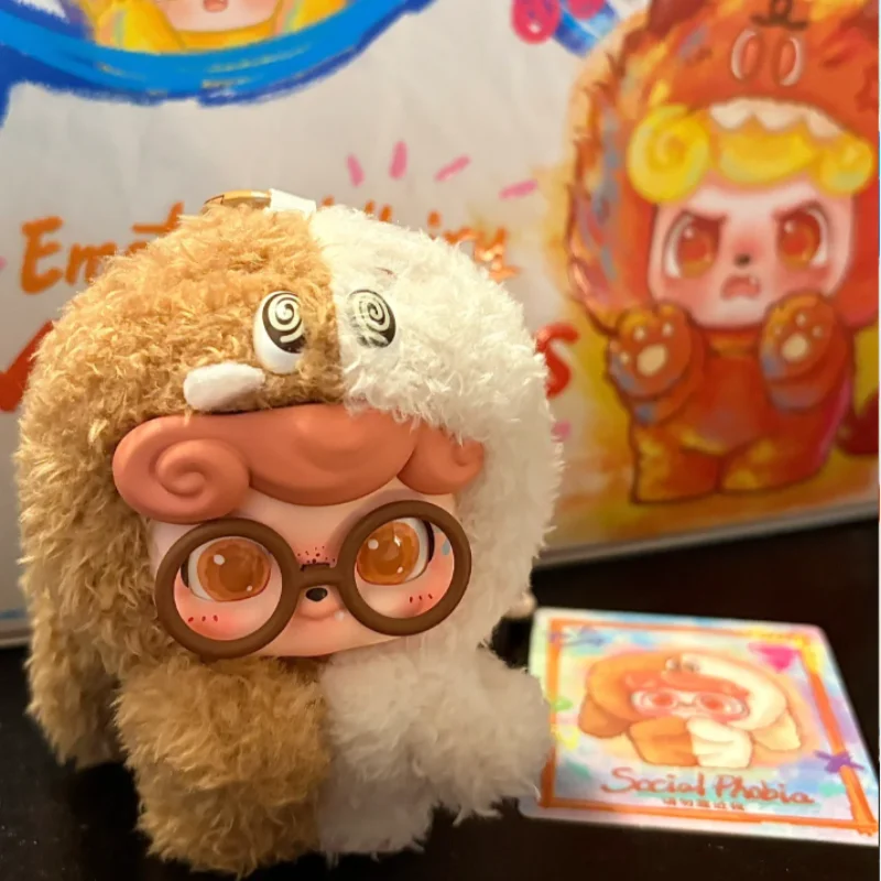 Qbao Emotional Furry Monster Plush Blind Box Trendy Toys Plush Pursh Charm Cute Stuffed Doll Surprise Trendy Toy Birthday Gift