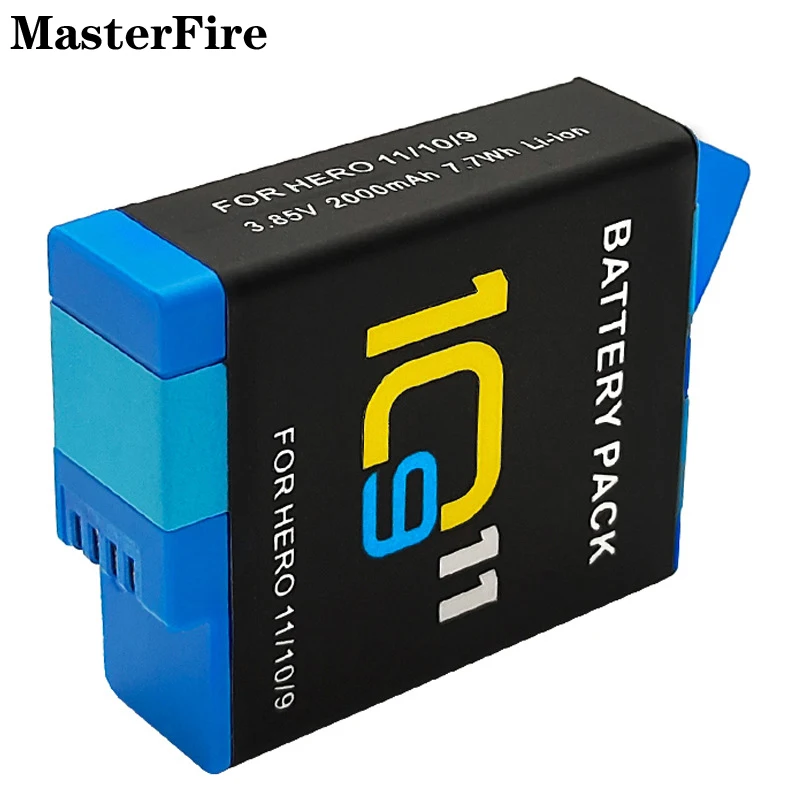 Wholesale For GoPro Hero 11 10 9 2000mah Li-ion Battery for GoPro Hero 11 Hero 10 Hero 9 Batteries Action Camera Accessories