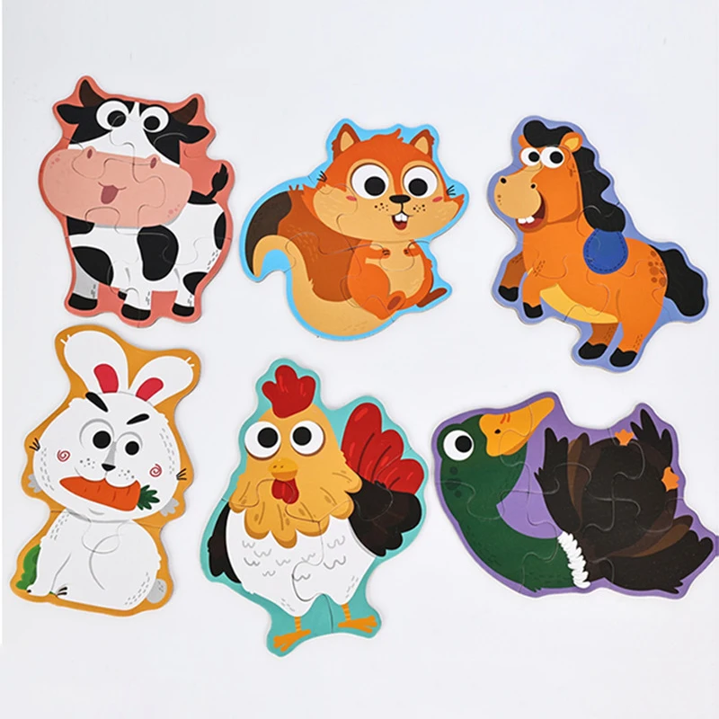 1Pc Six-In-One Large Puzzle Gift Box Early Education Toy  Interactive Learning Game Parent Child Activity Holiday Gift