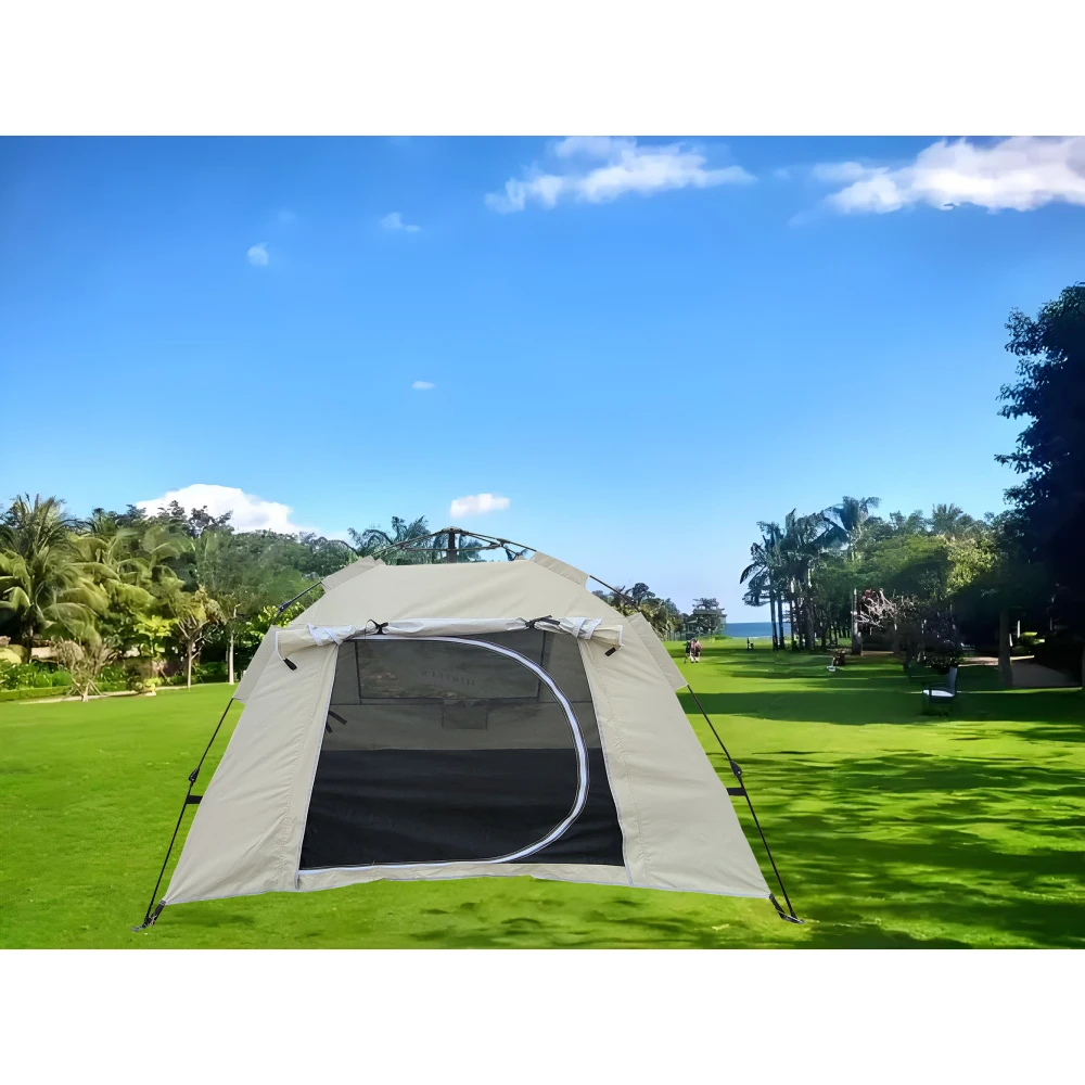 Quick-opening Automatic Tent Waterproof and UV Resistant Tent Suitable for 2~3 People Camping Picnic Outdoor Travel Tent - Beige