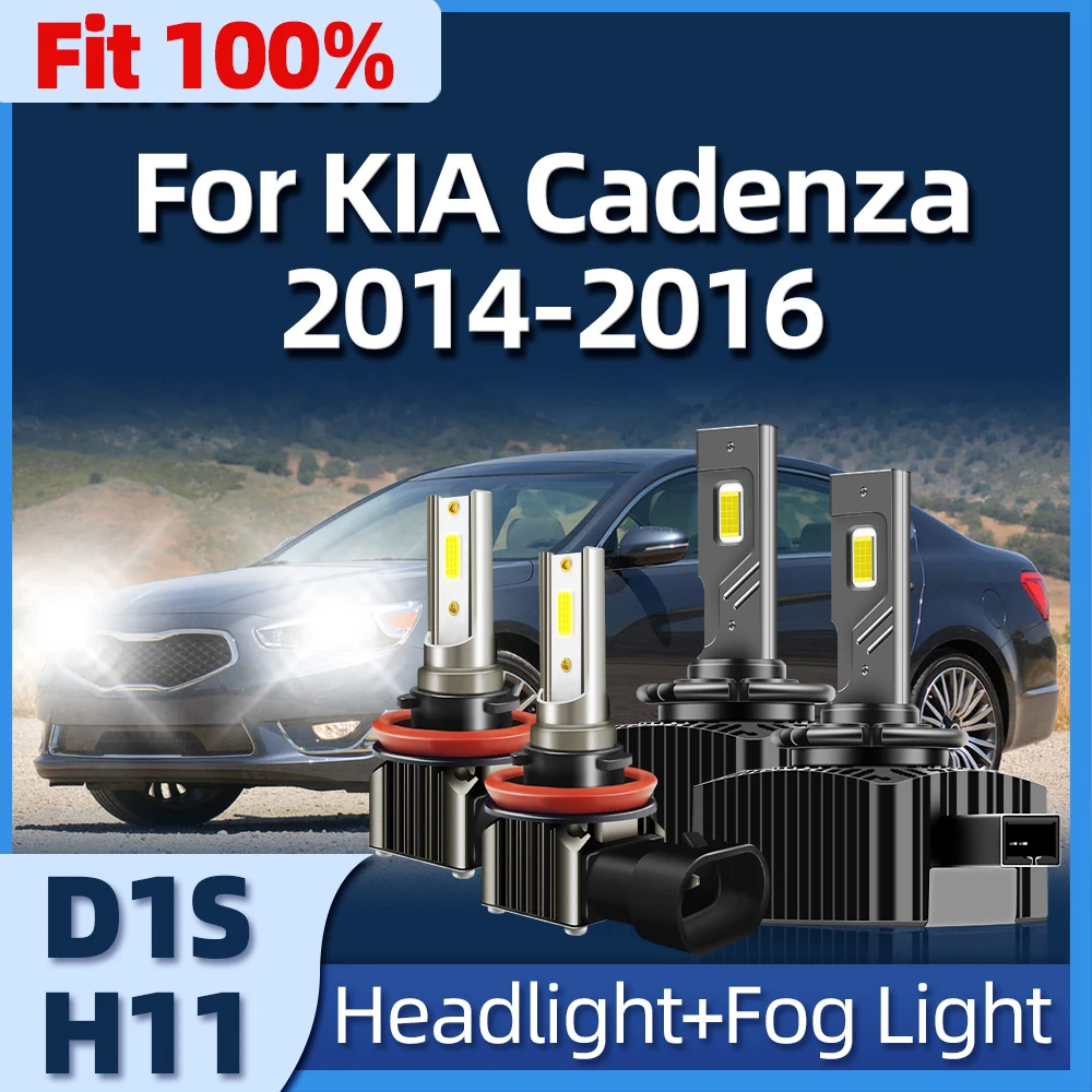 

Roadsun LED Headlight D1s Replacement HID light Xenon Bulb Fog Lamp H11 6000K Fit For KIA Cadenza 2014 2015 2016